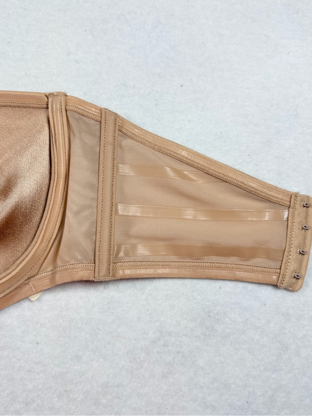 Curvation 40DD Strapless Underwire Bra Nude Beige Full Coverage NWT - Picture 8 of 11